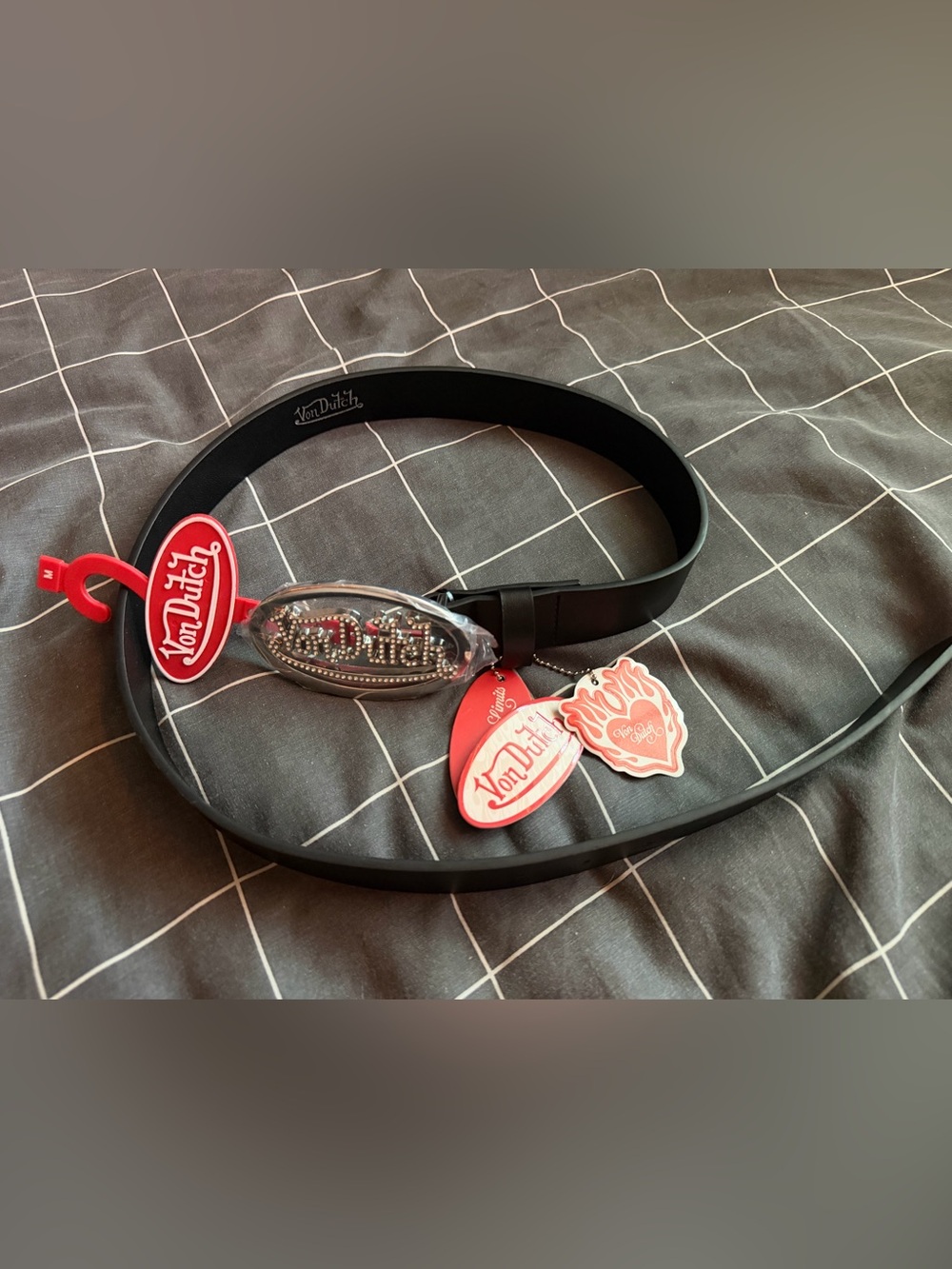 von dutch sparkly rhinestone belt